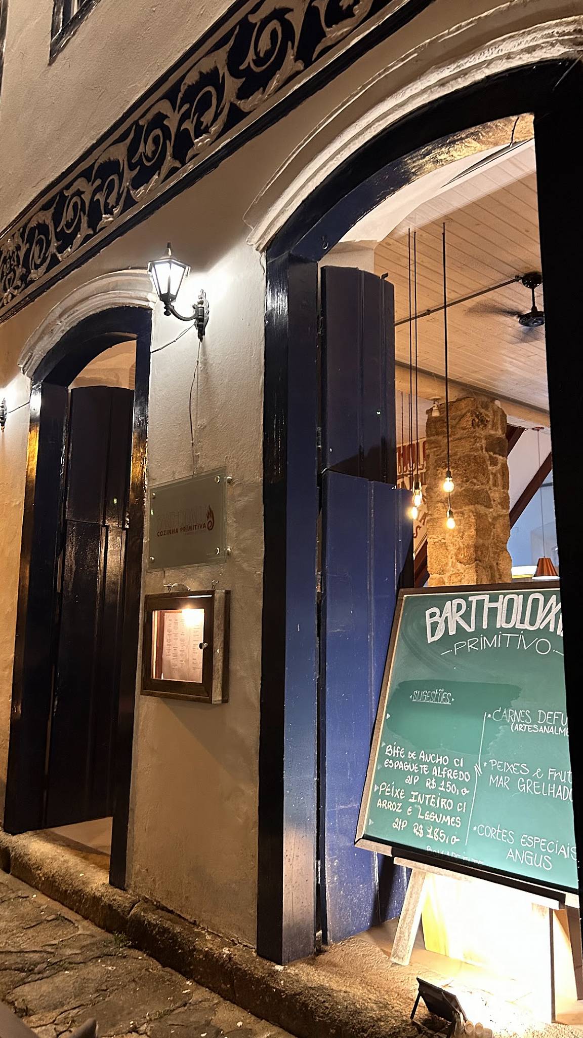 Restaurante Bartholomeu Cozinha Primitiva cardápio