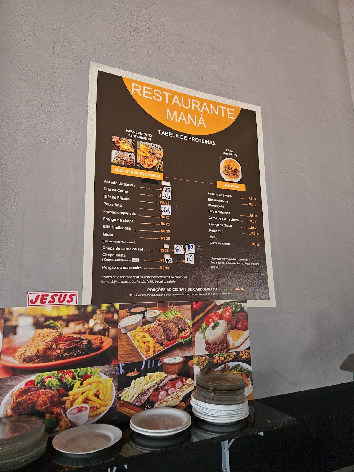 Restaurante Maná cardápio