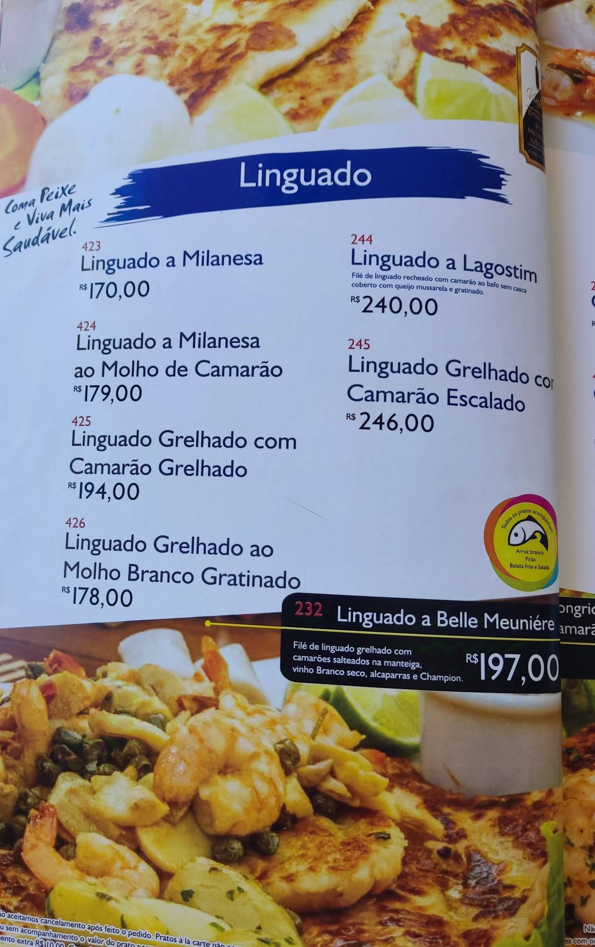 Restaurante Miramar cardápio