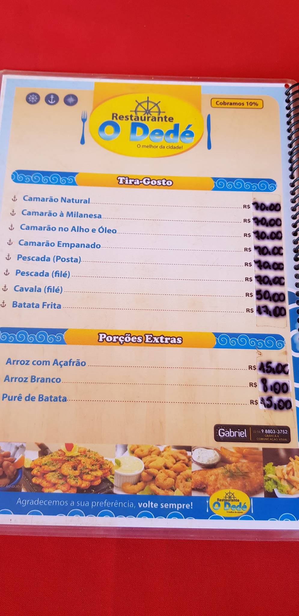 Restaurante O Dedé cardápio