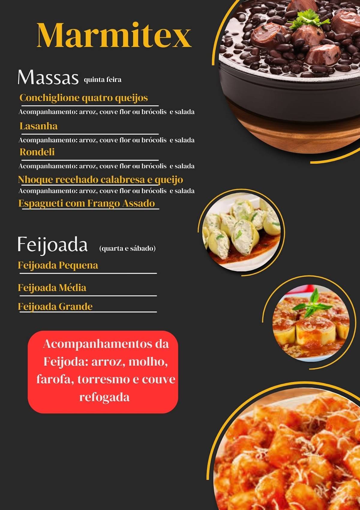 Restaurante Sabor & Saúde cardápio