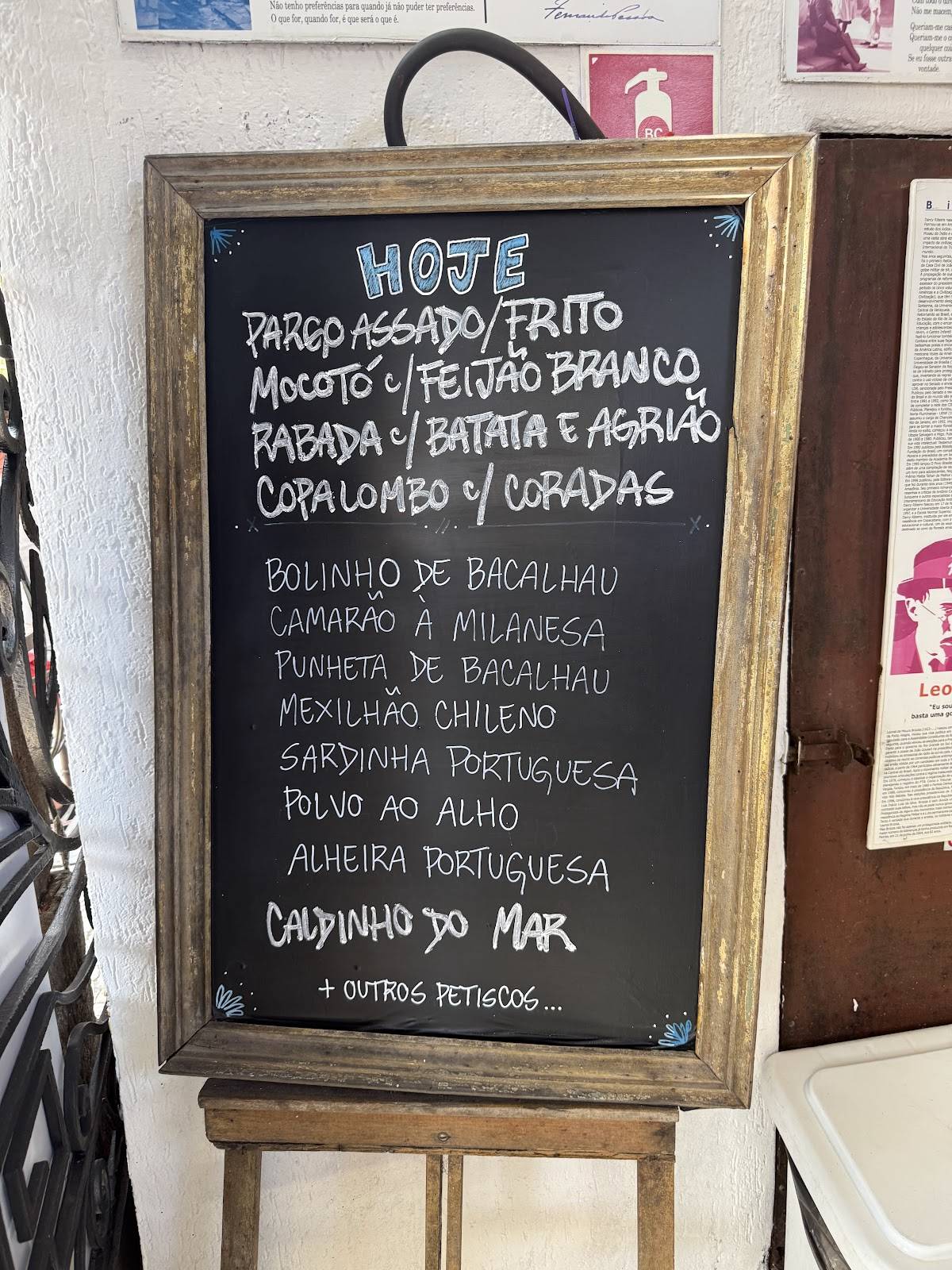 Restaurante Seu Antônio cardápio