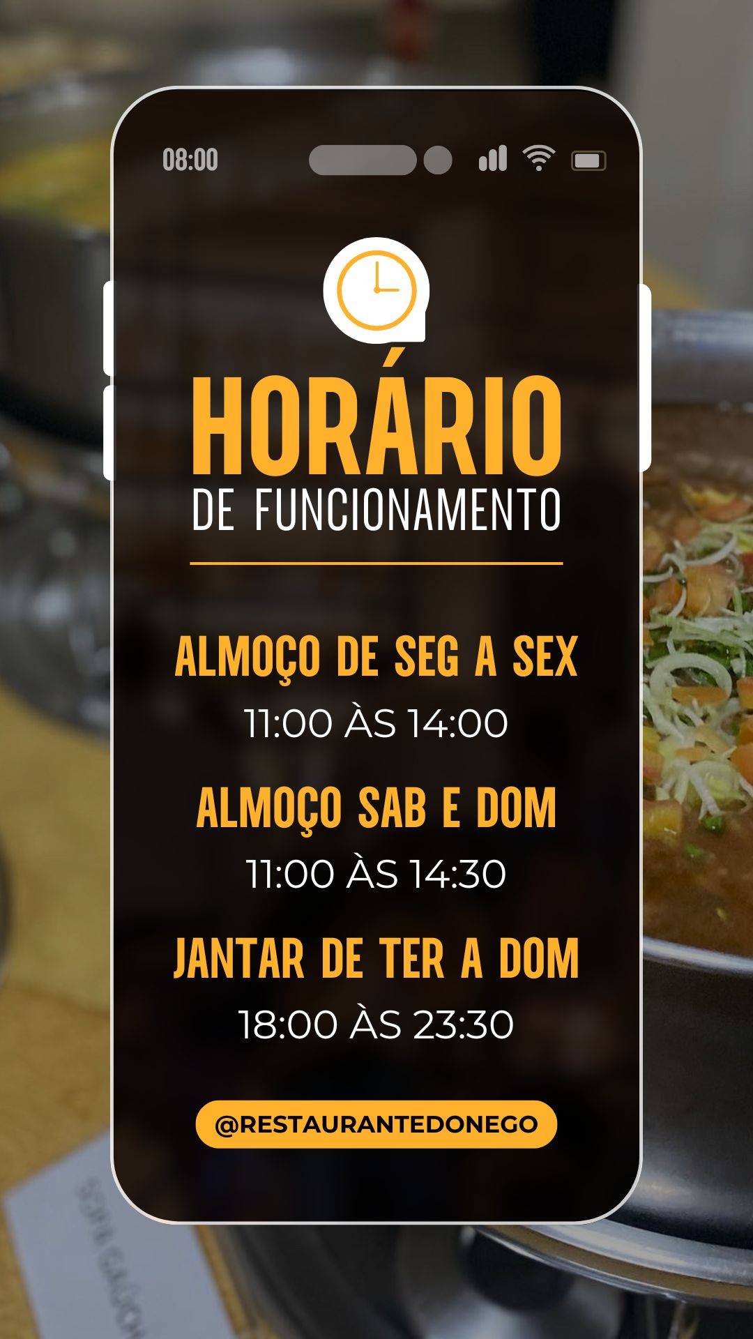 Restaurante do Nego cardápio