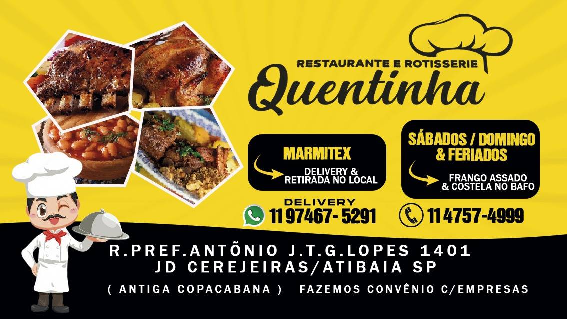 Restaurante e Rotisserie Quentinha - Marmitex de Comida Caseira cardápio