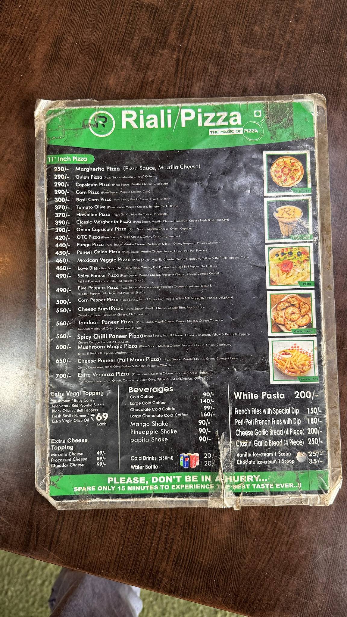 Riali menu