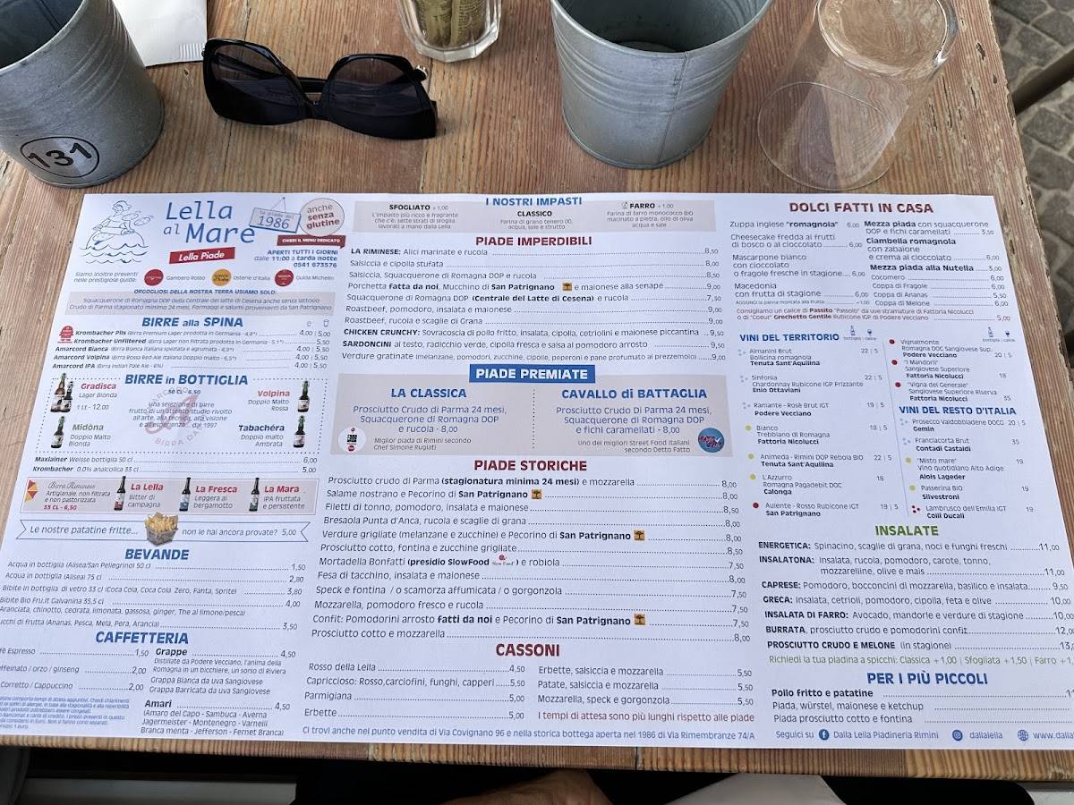 Menu di Lella al Mare 
