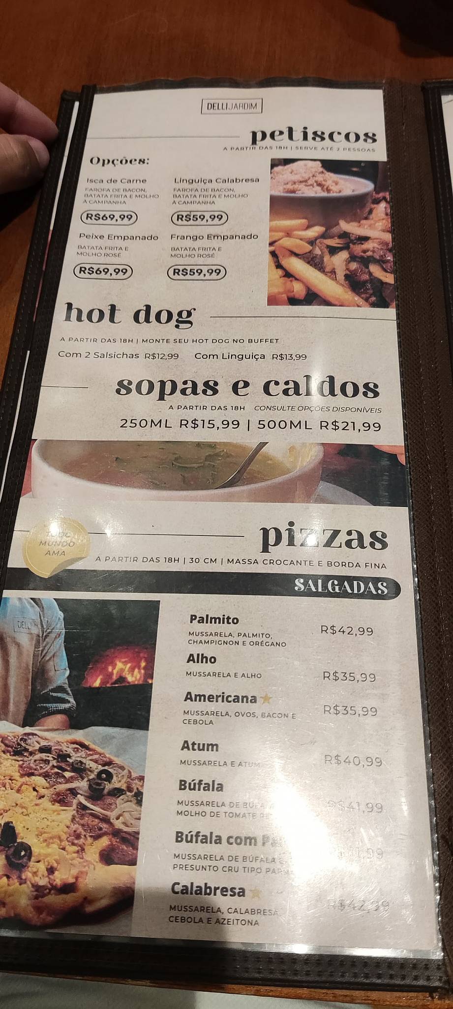 Delli Jardim cardápio