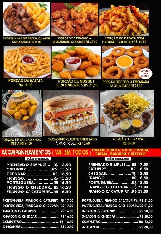 Novo Boca Burger cardápio