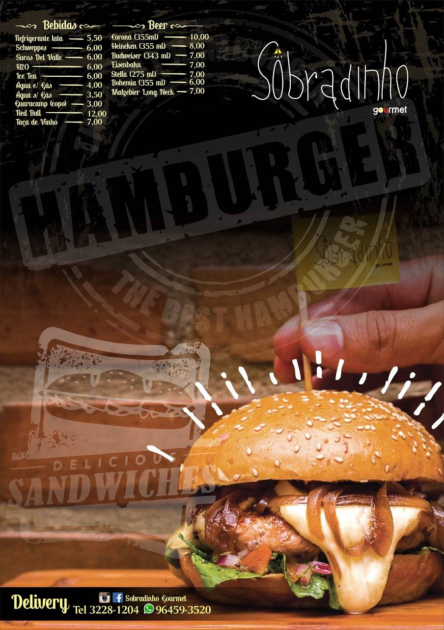 Sobradinho - Hamburguer artesanal na Brasa cardápio