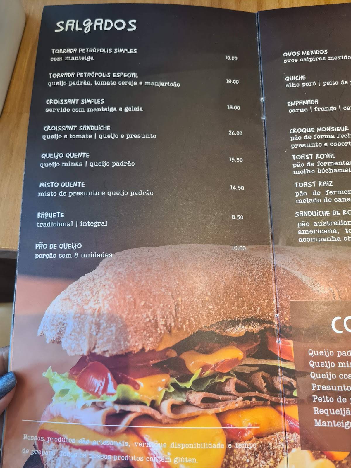 Tenro Café Américas cardápio