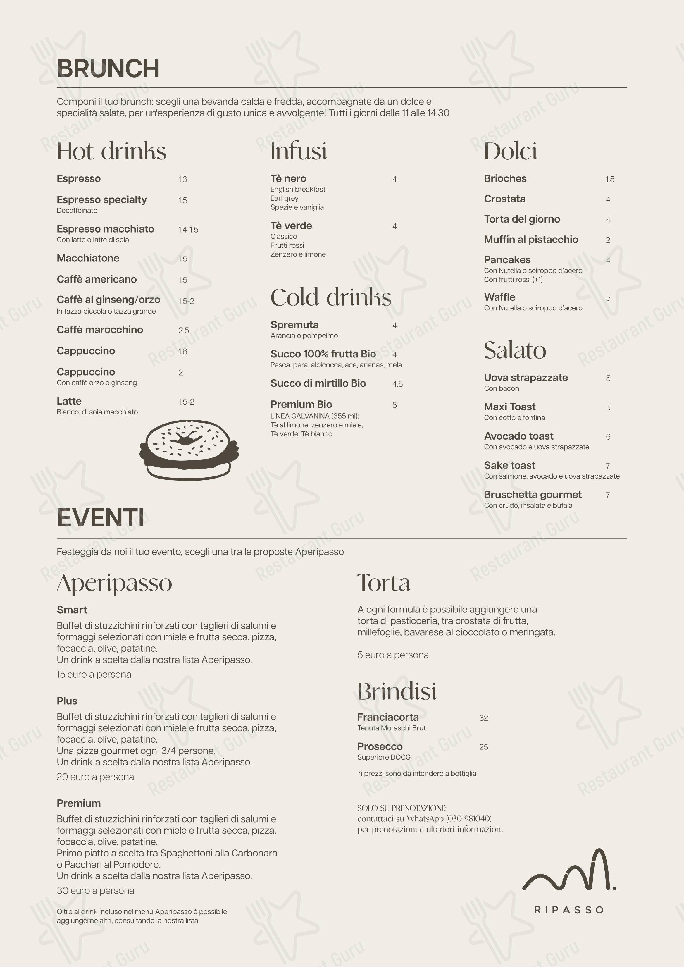 Menu bar per Ripasso pub & bar