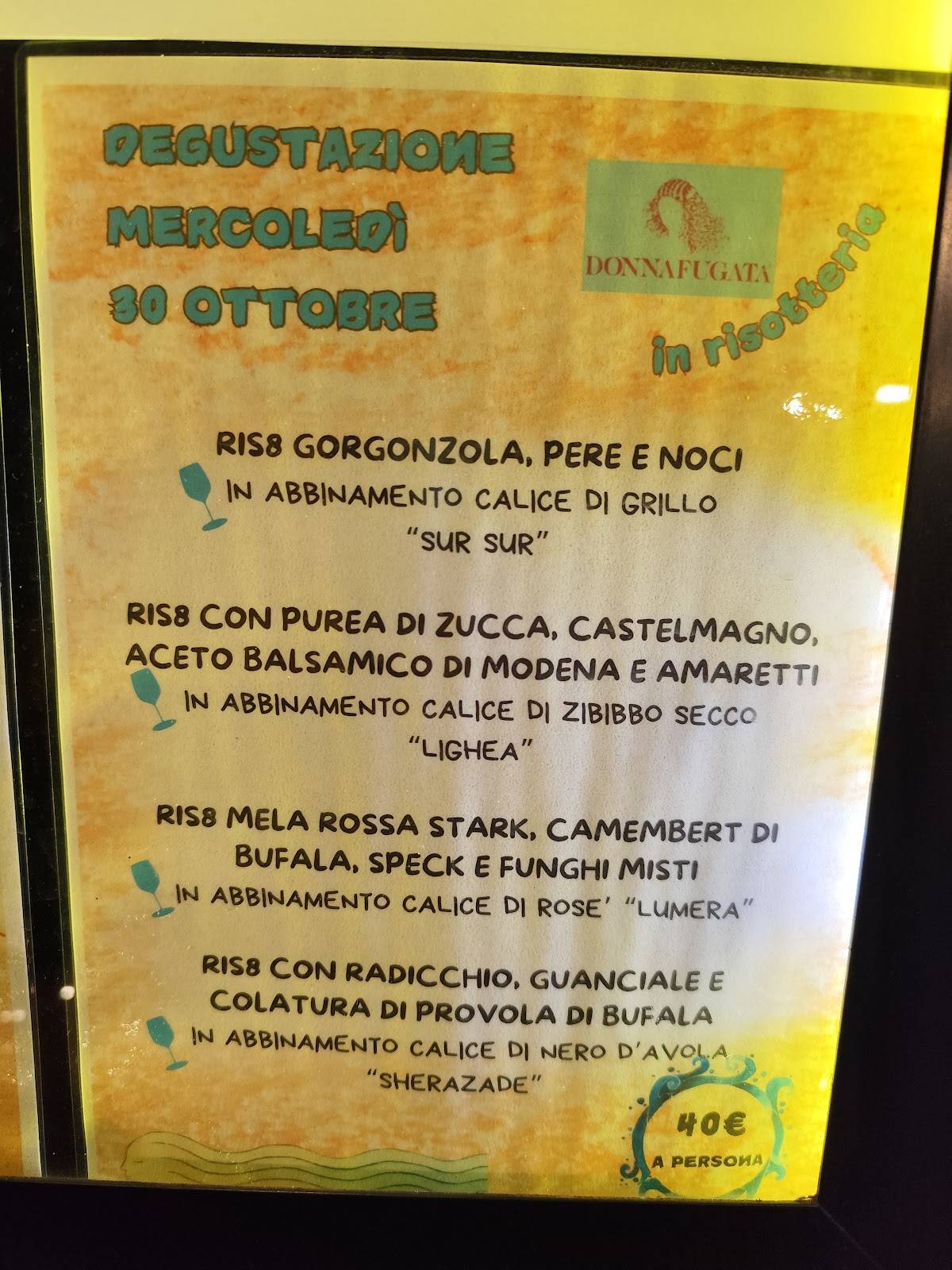 Menu di Risotto DAI C'ANDOM Parma 