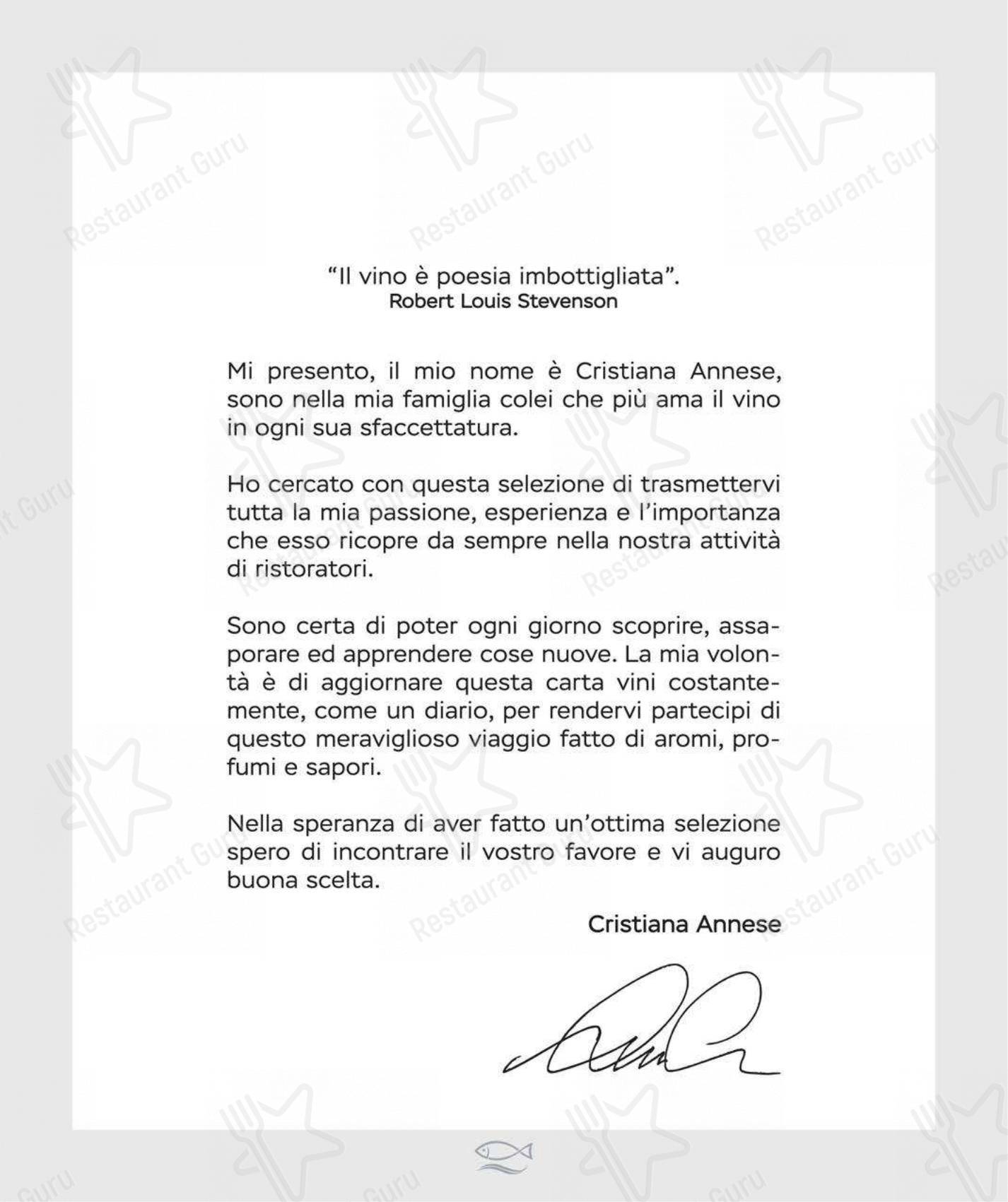 Menu bar per Ristorante Al Moccolo in Rimini