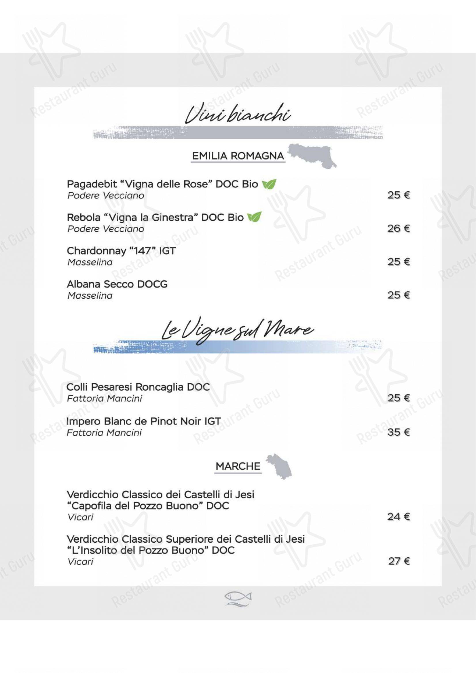 Ristorante Al Moccolo in Rimini - Menu bar