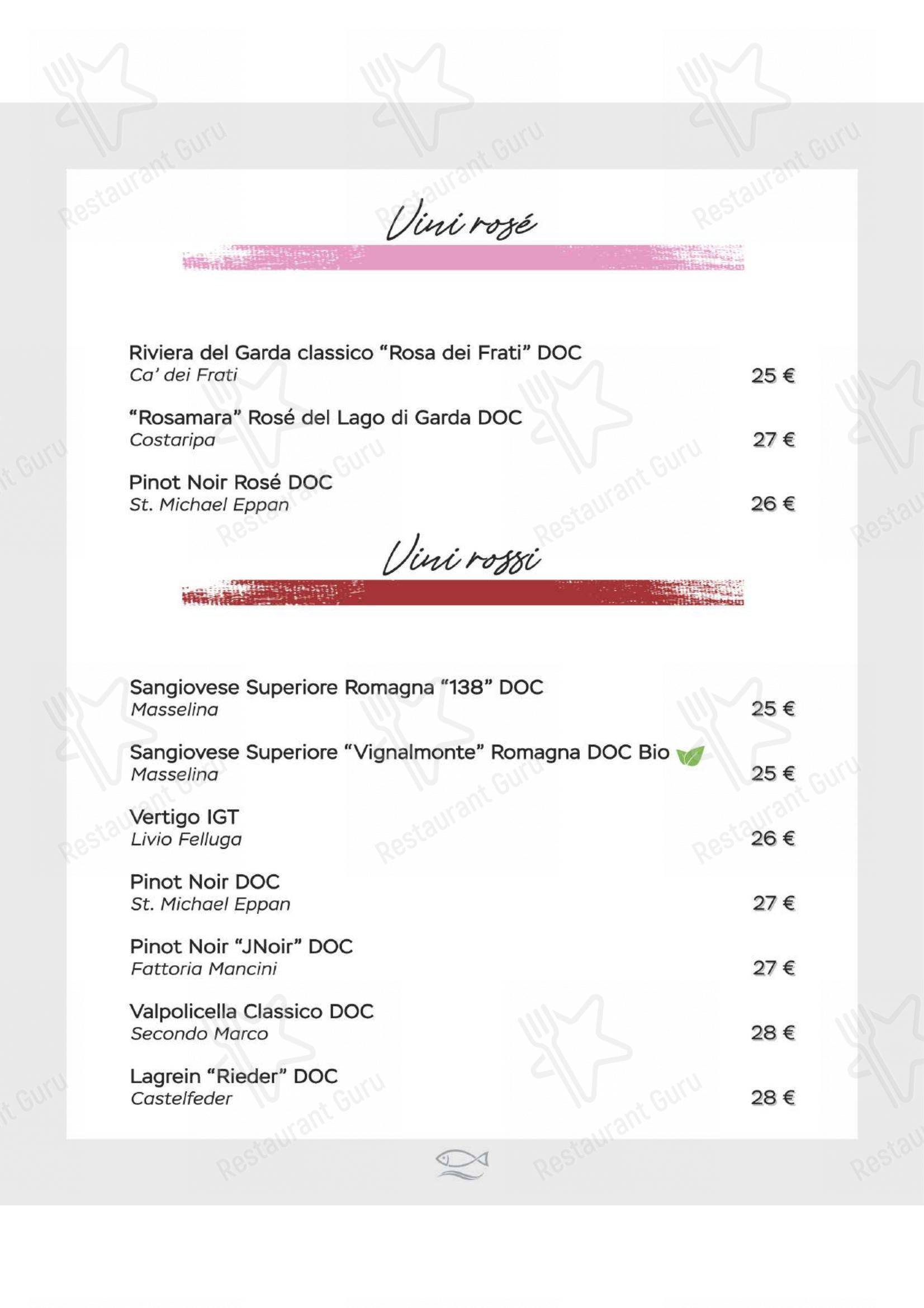 Menu di Ristorante Al Moccolo - Menu bar