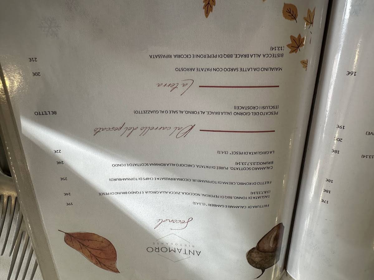 Menu di Ristorante Antamoro 