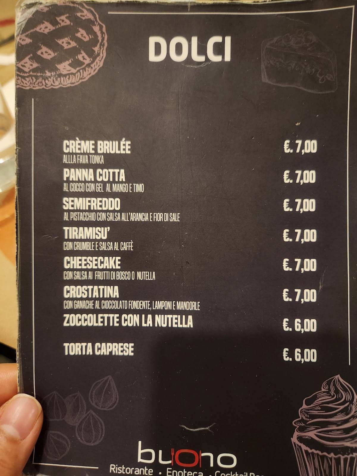 Menu di Ristorante Buono 