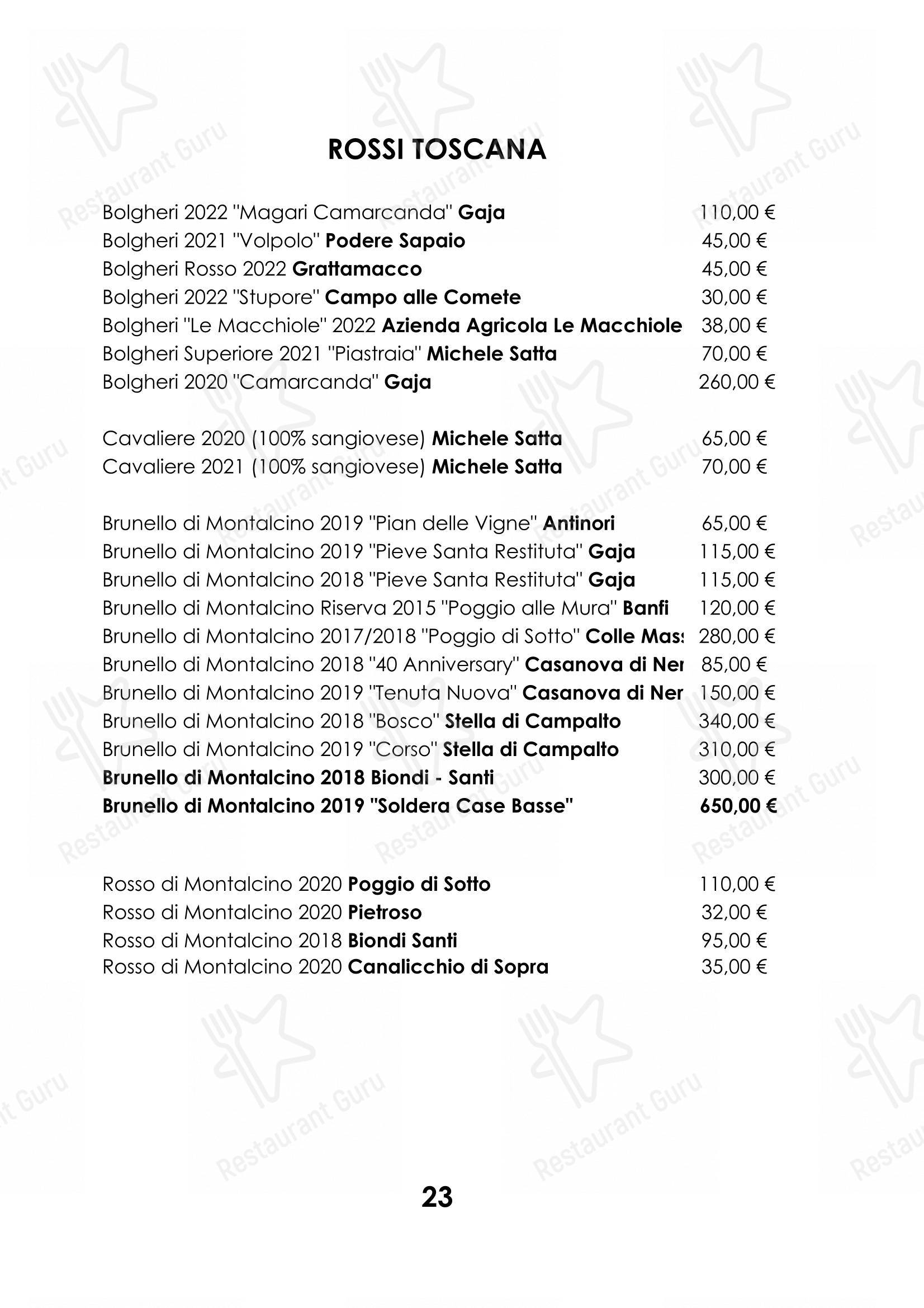 Ristorante Cocchi in Parma - Основное меню