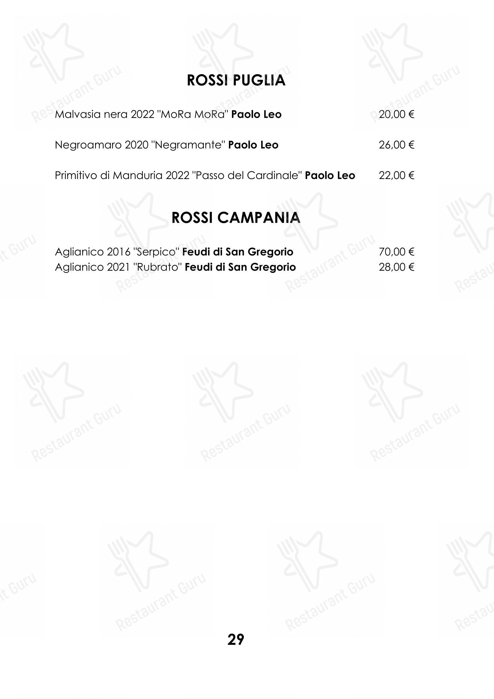 Основное меню per Ristorante Cocchi pub & bar