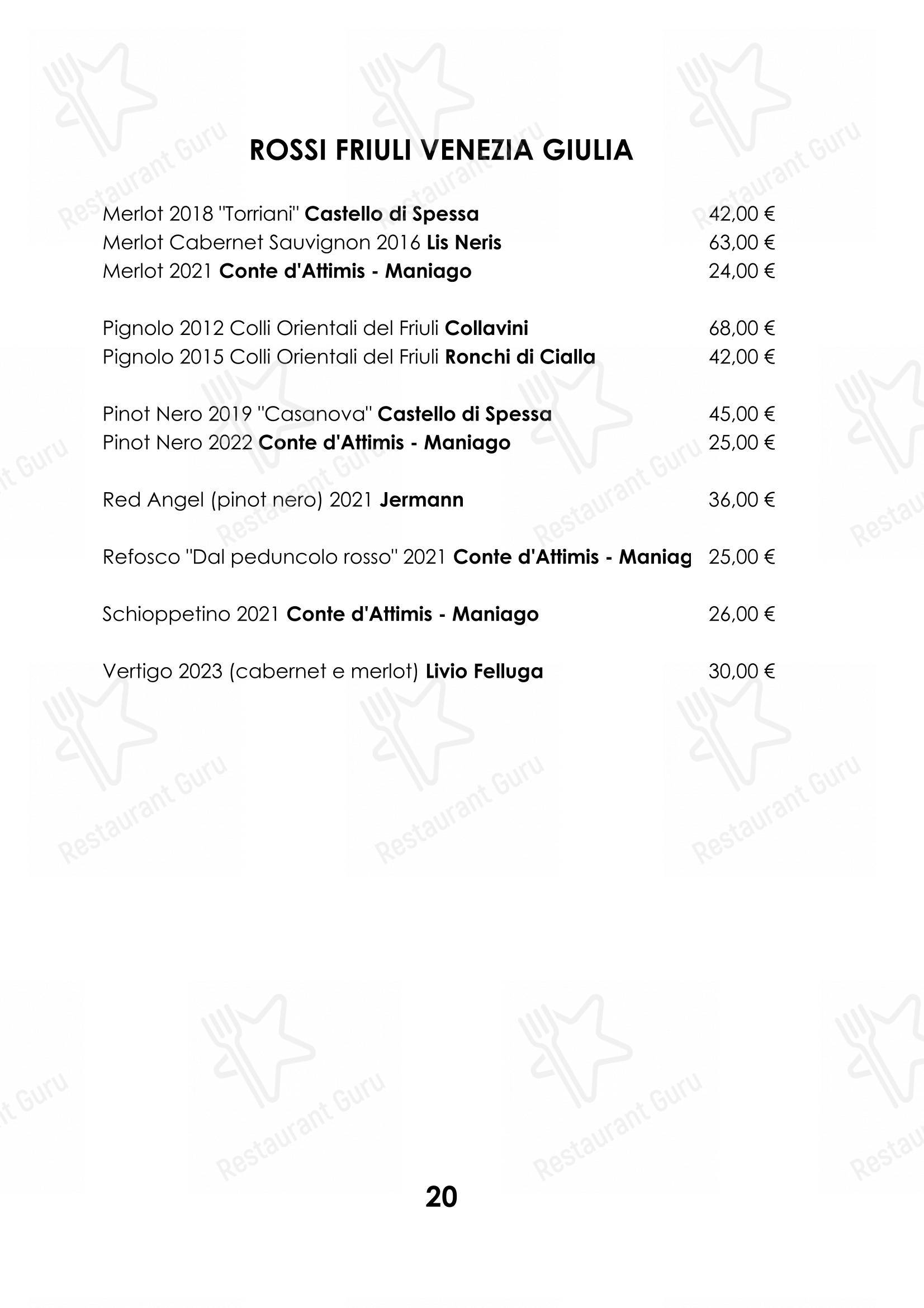 Основное меню per Ristorante Cocchi pub & bar