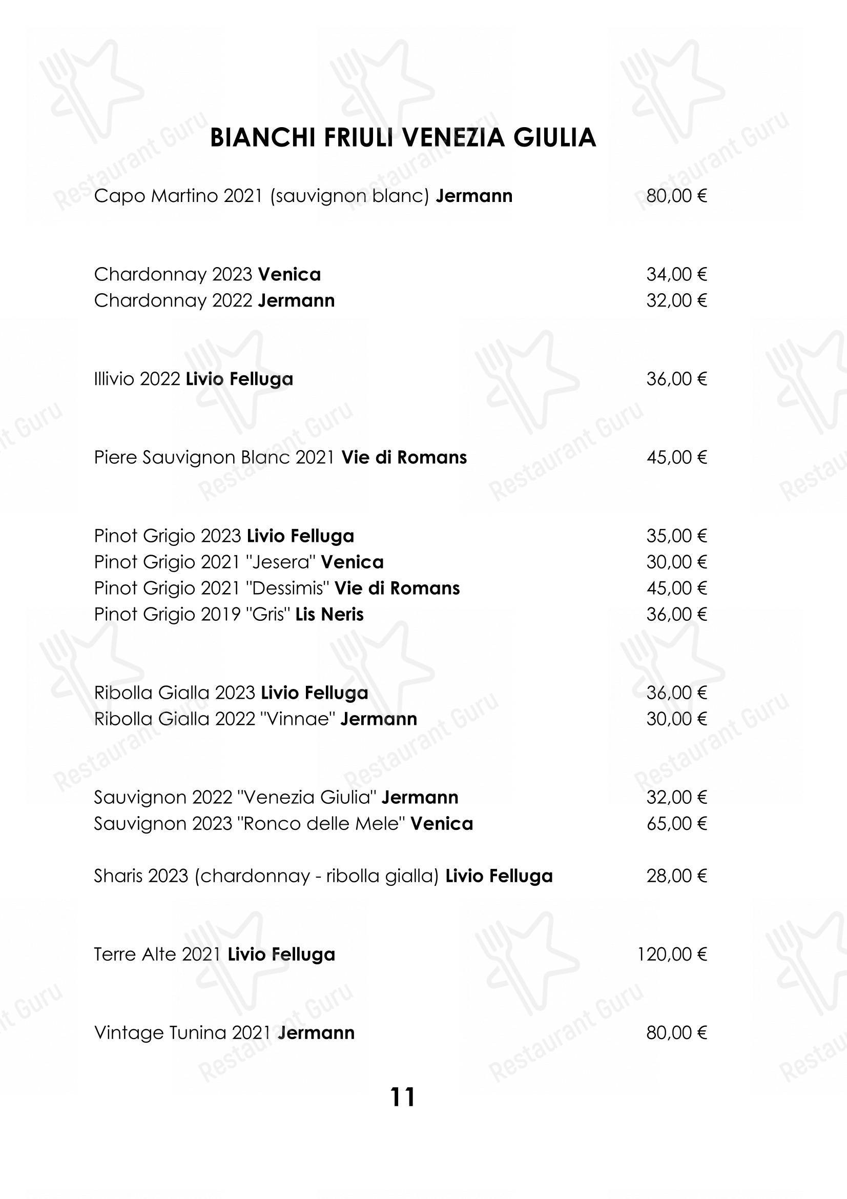 Основное меню per Ristorante Cocchi pub & bar