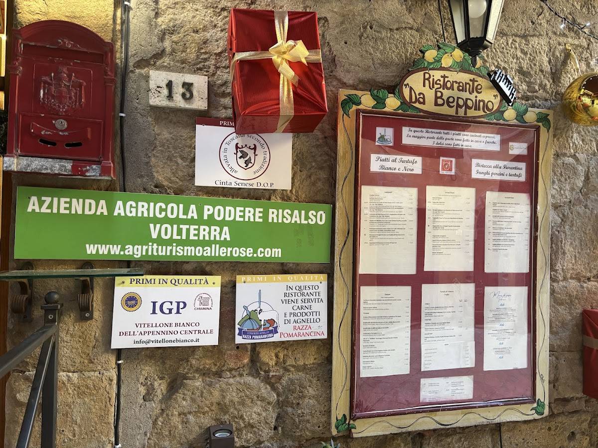 Menu di Ristorante Da Beppino 