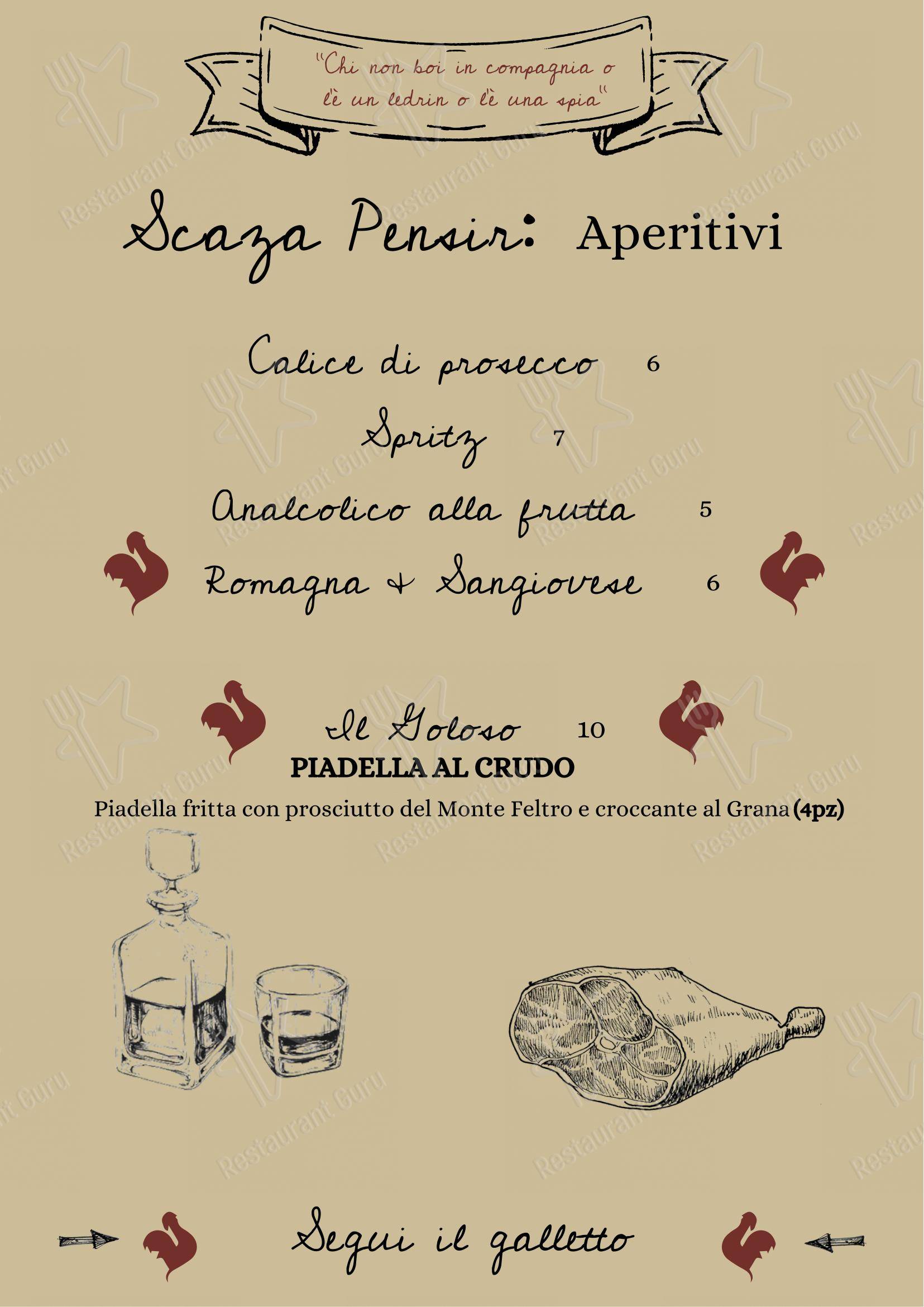 Menu per Ristorante Da Rinaldi ristorante