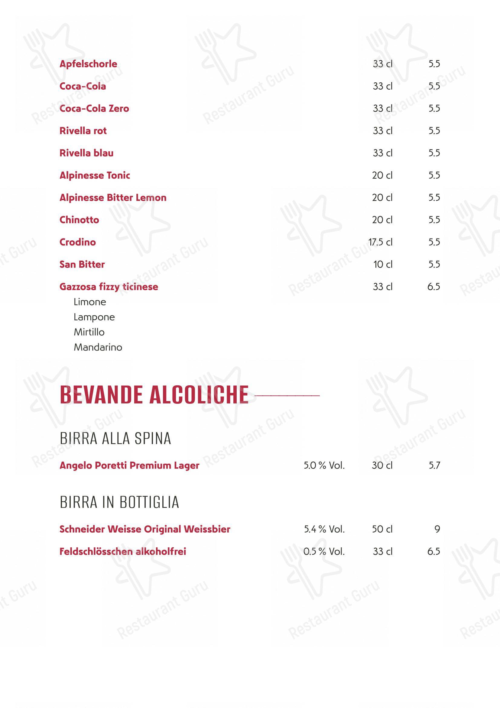 Основное меню per Ristorante Da Roberto in Basilea
