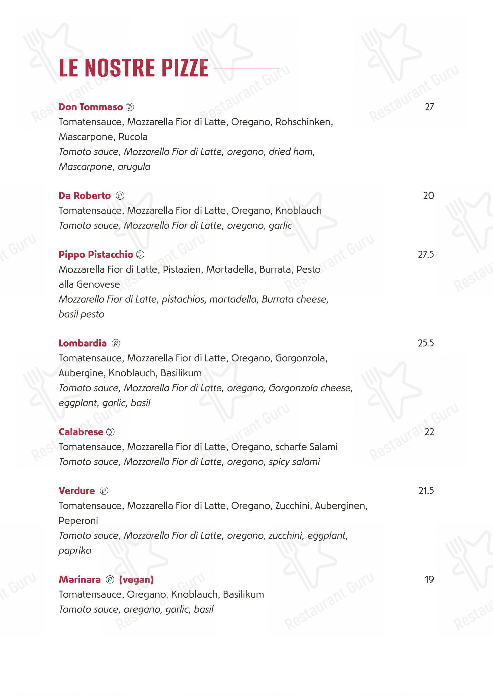 Основное меню per Ristorante Da Roberto ristorante