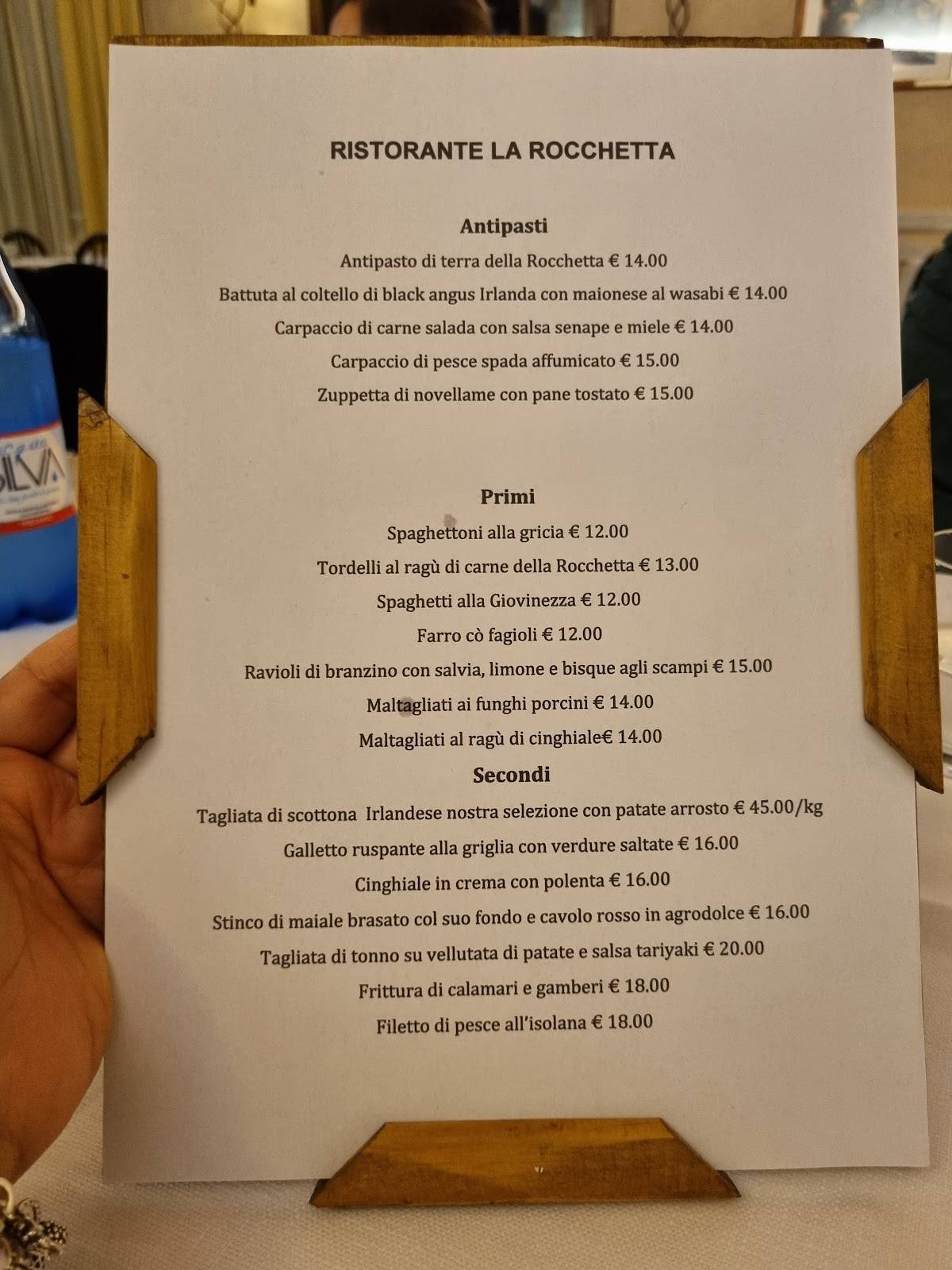 Menu di Ristorante Enoteca La Rocchetta 