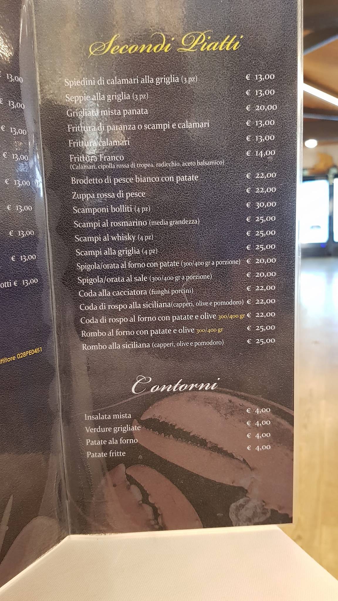 Menu di Ristorante Franco 