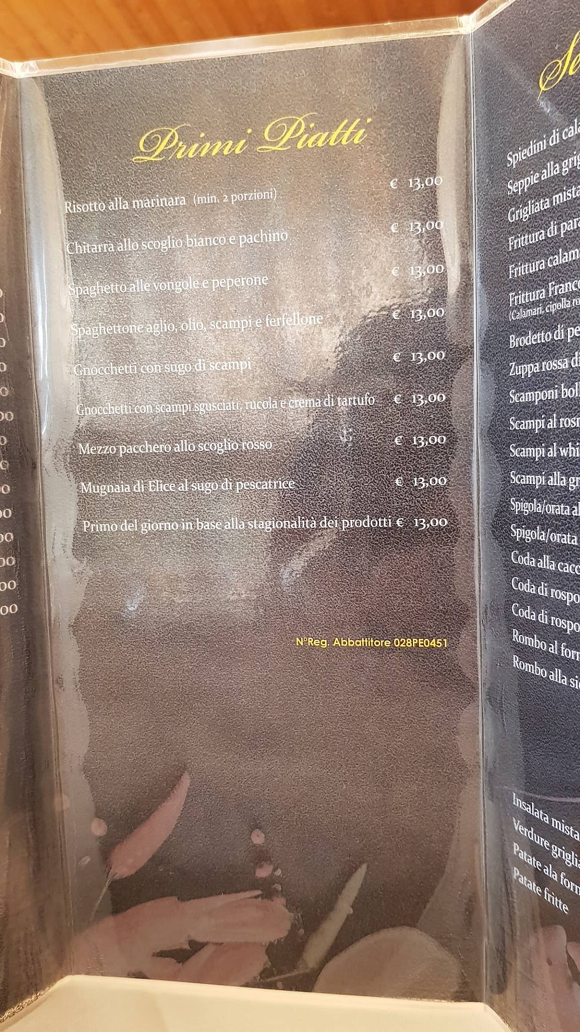Menu di Ristorante Franco 