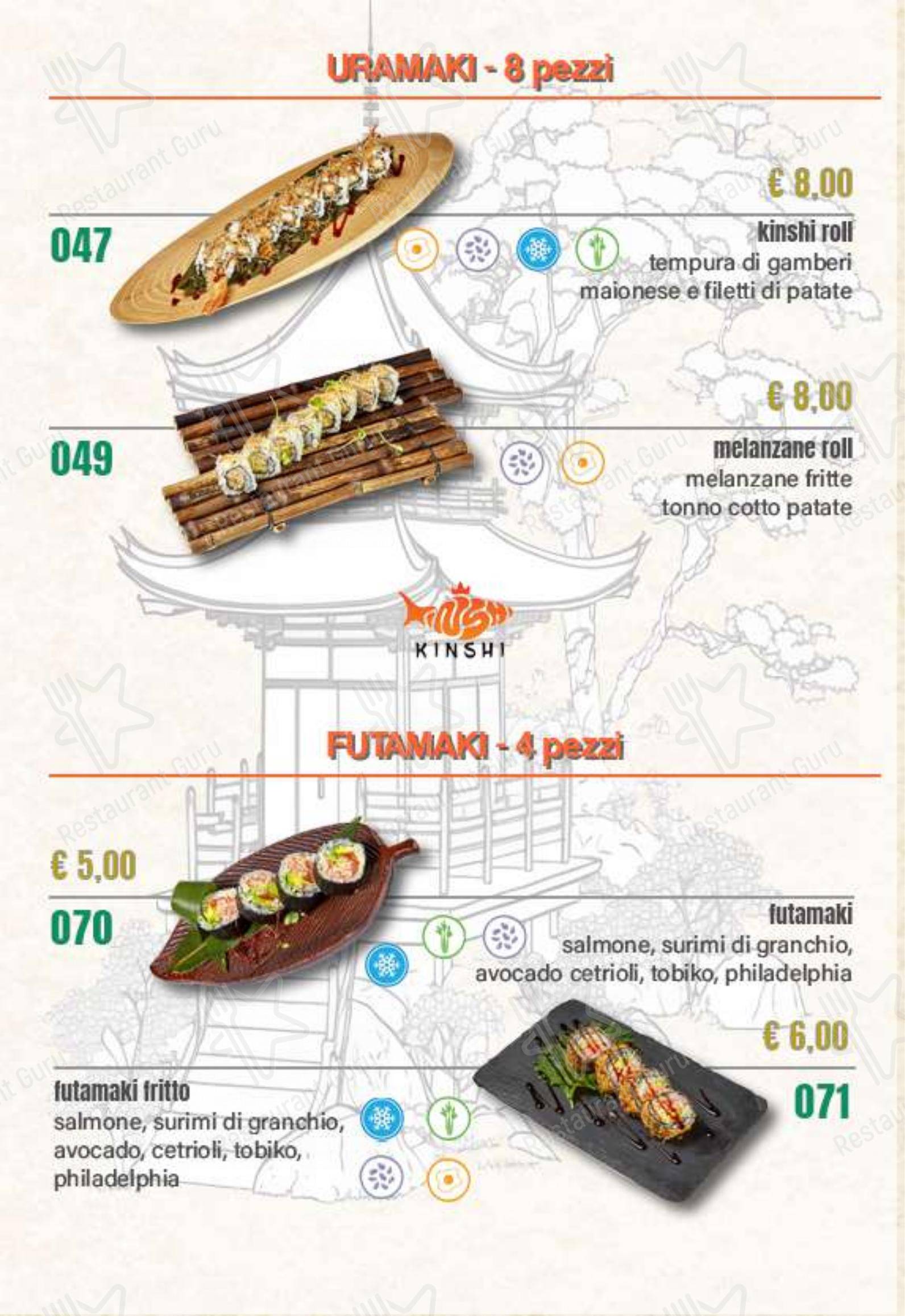 Ristorante Giapponese Kinshi in Moncalieri - Menu