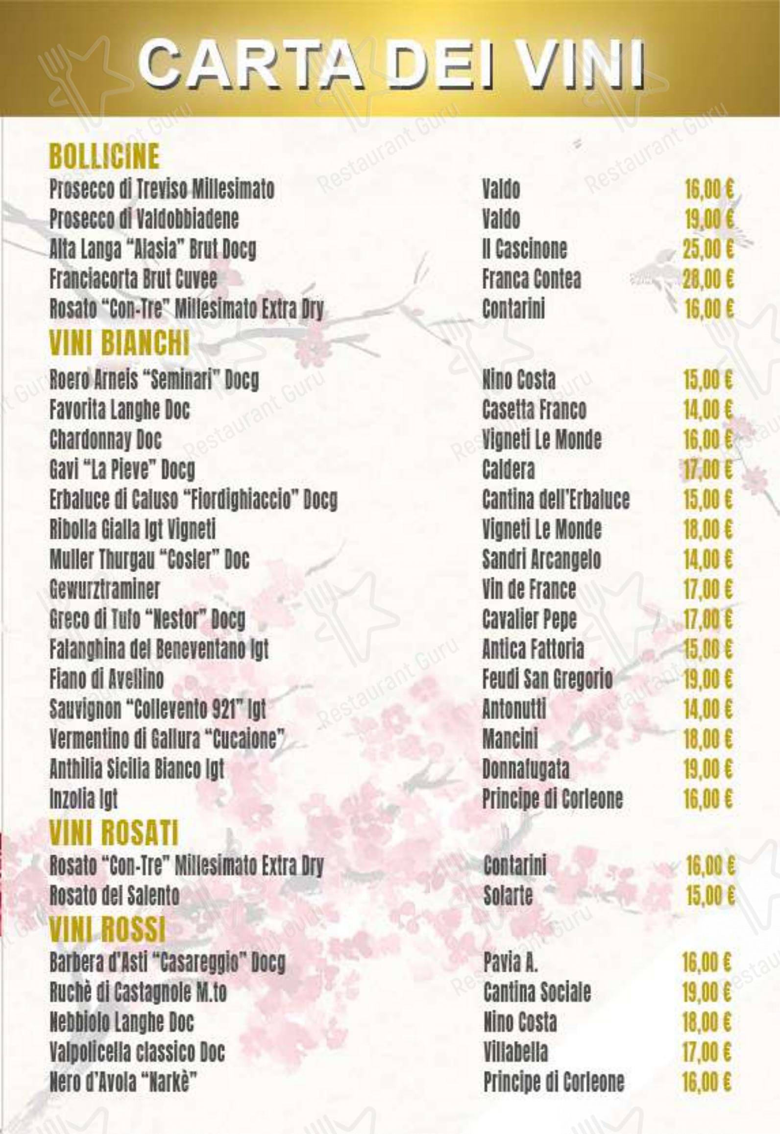 Ristorante Giapponese Kinshi in Moncalieri - Menu