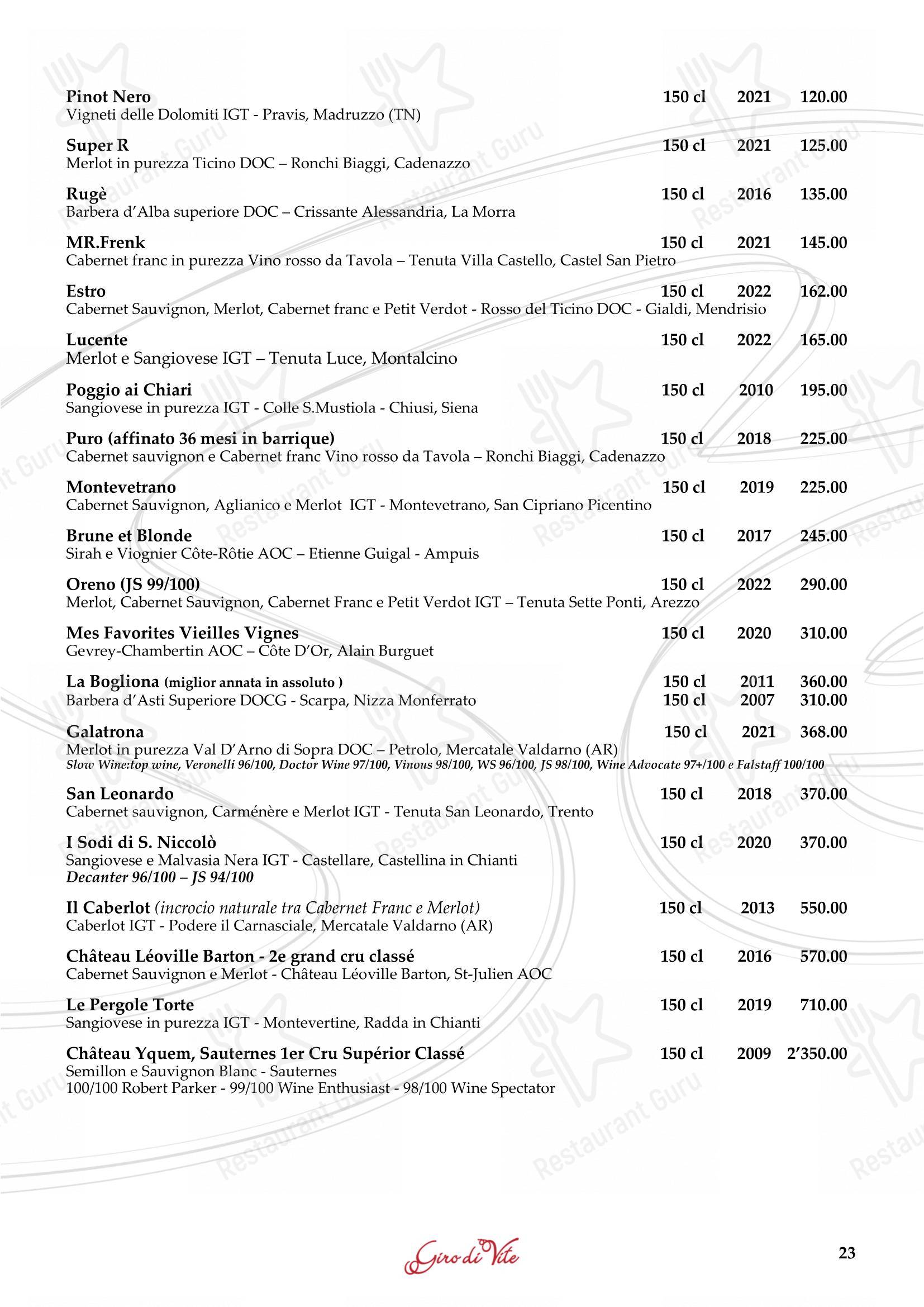 Основное меню per Ristorante Grotto Serta in Lamone