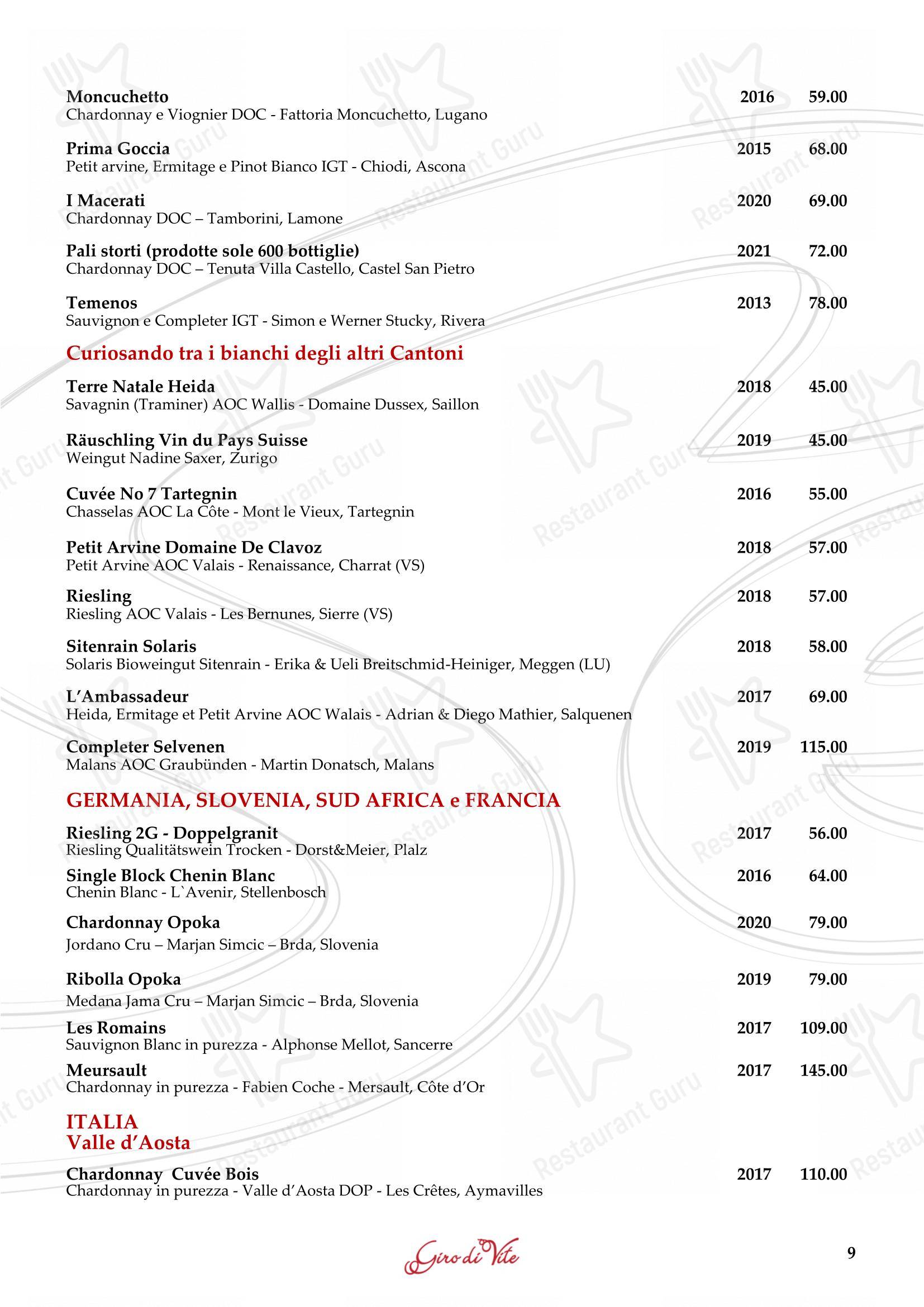 Основное меню per Ristorante Grotto Serta ristorante