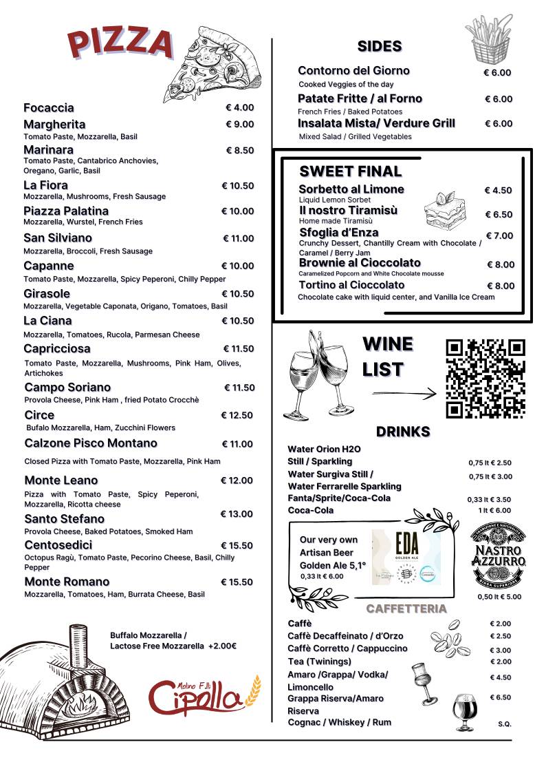 Menu di Hotel Ristorante Centosedici 