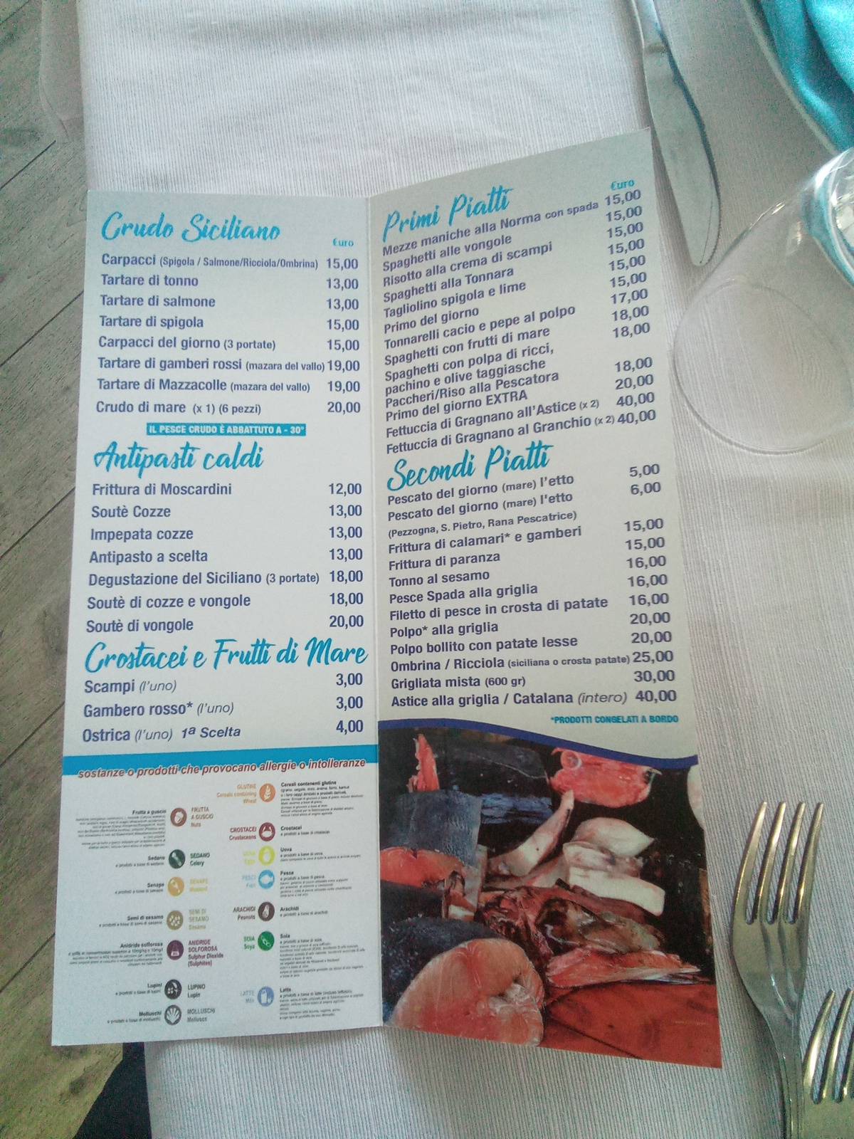 Menu di Ristorante Il Siciliano Fish 