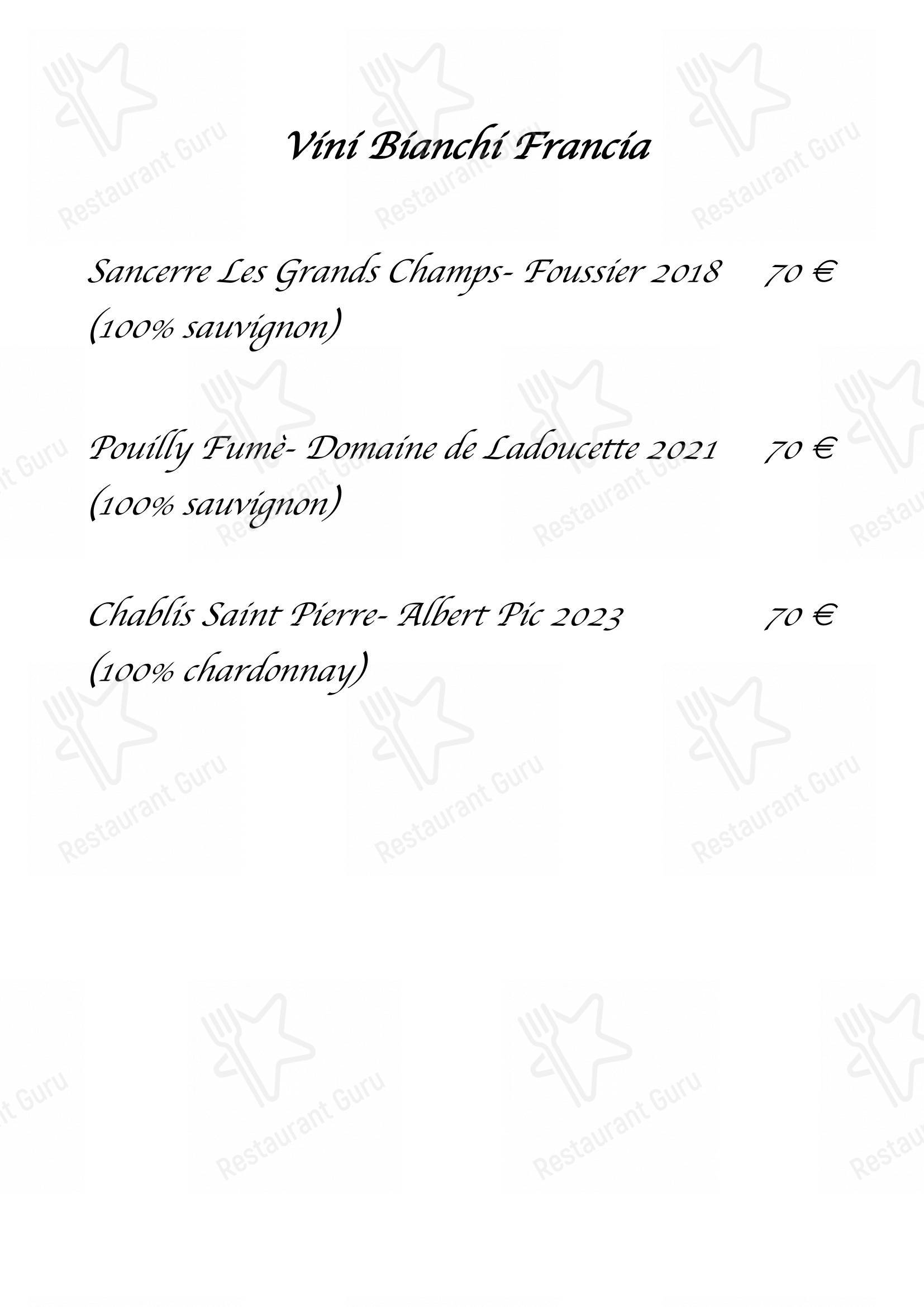 Menu per Ristorante Il Sommelier in Trento