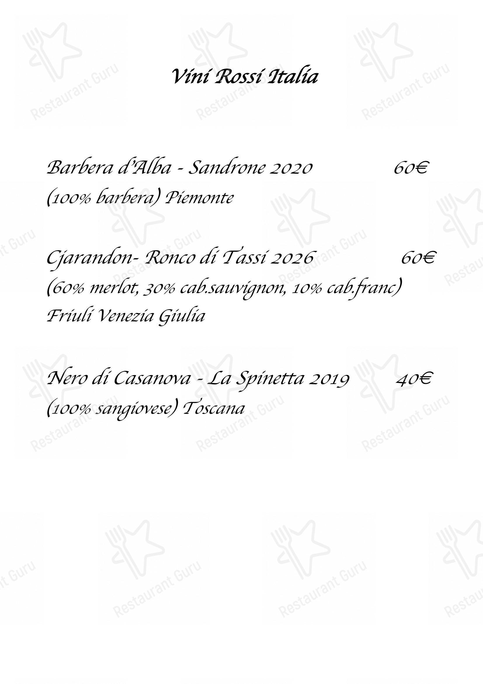 Ristorante Il Sommelier in Trento - Menu