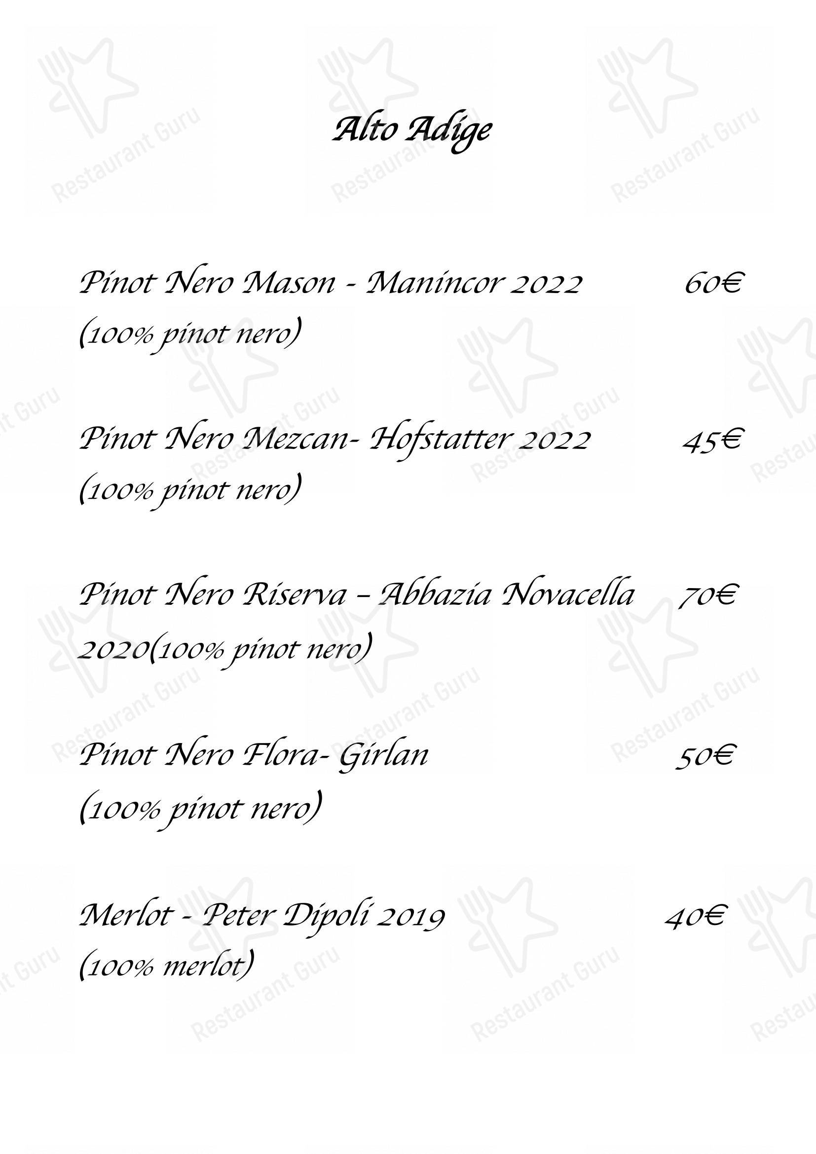 Menu per Ristorante Il Sommelier in Trento
