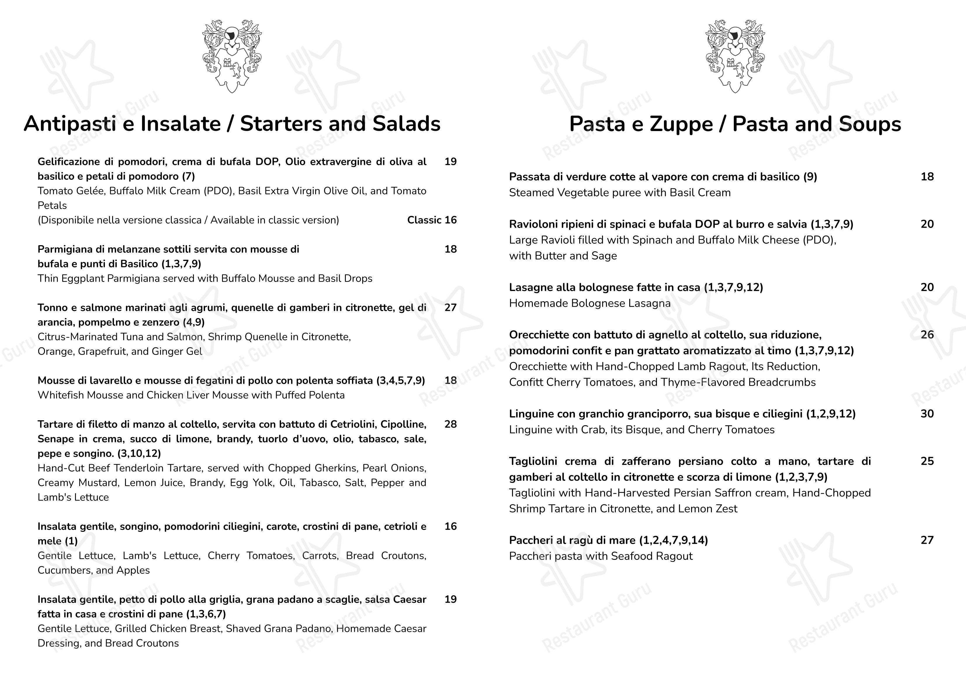 Ristorante Imbarcadero 1892 Como in Como - Menu