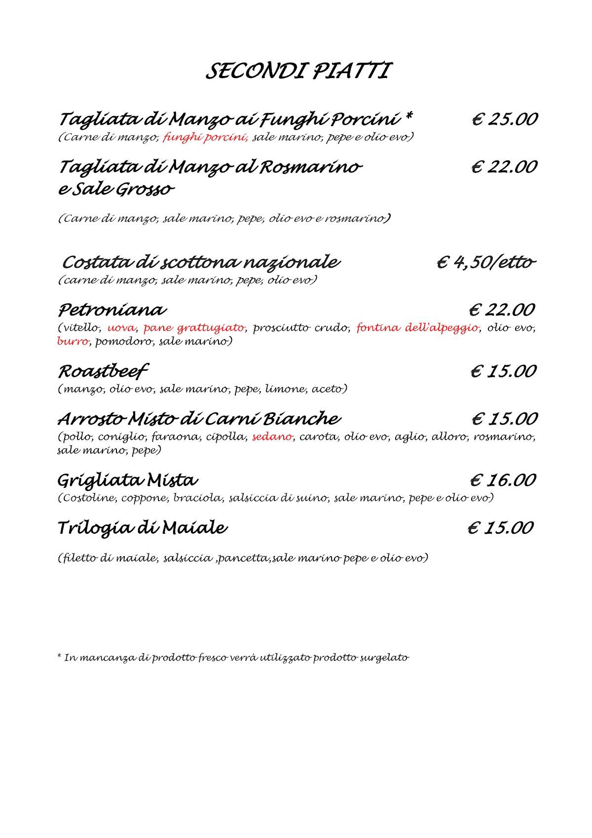 Menu di Ristorante Ippocampus 
