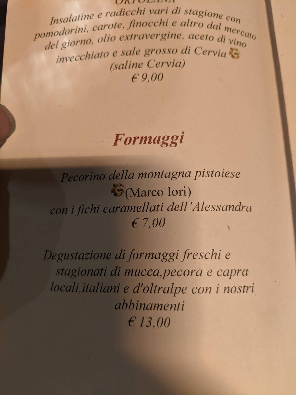 Menu di Ristorante La Bussola da Gino 