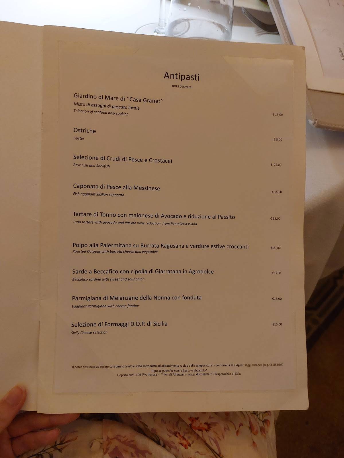 Menu di Ristorante La Scala 
