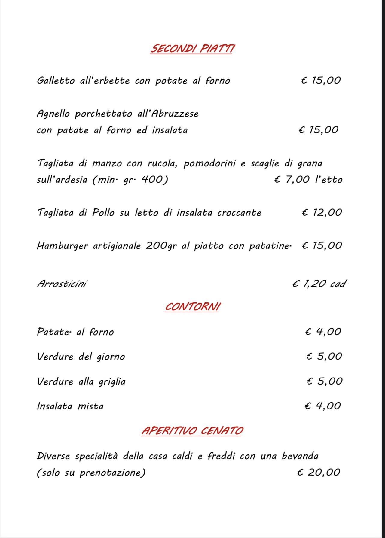 Menu di Ristorante Le Clochard 