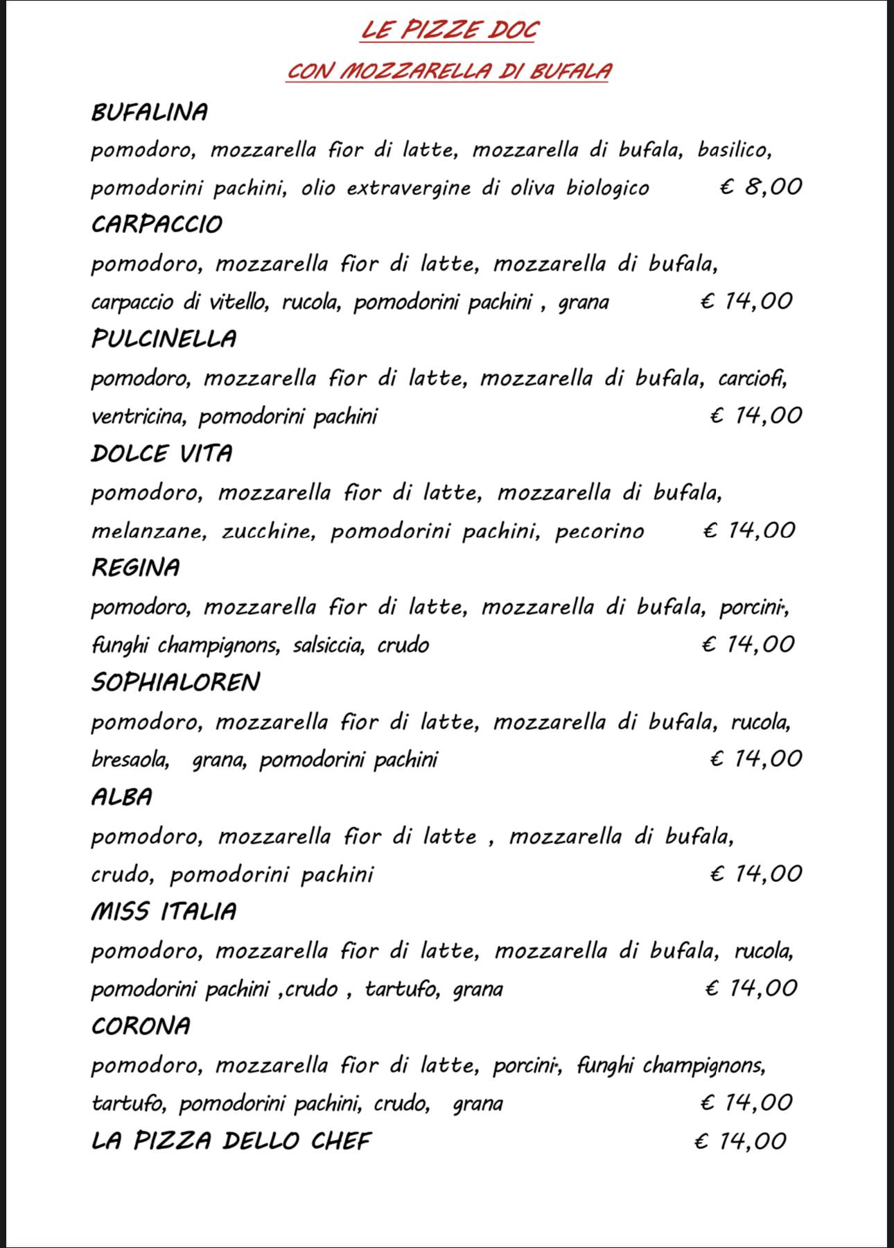 Menu di Ristorante Le Clochard 