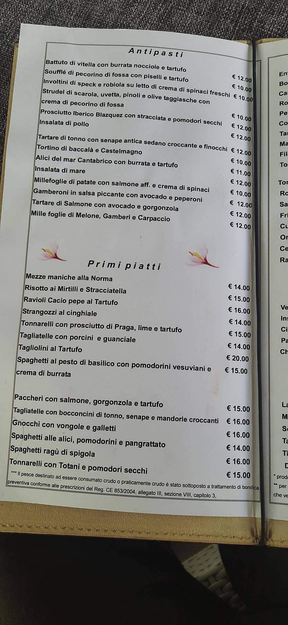 Menu di Ristorante & Lounge Bar L'Invito 