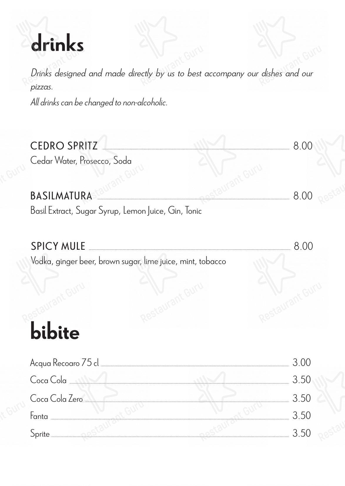 Menu per Ristorante Matura in Monza