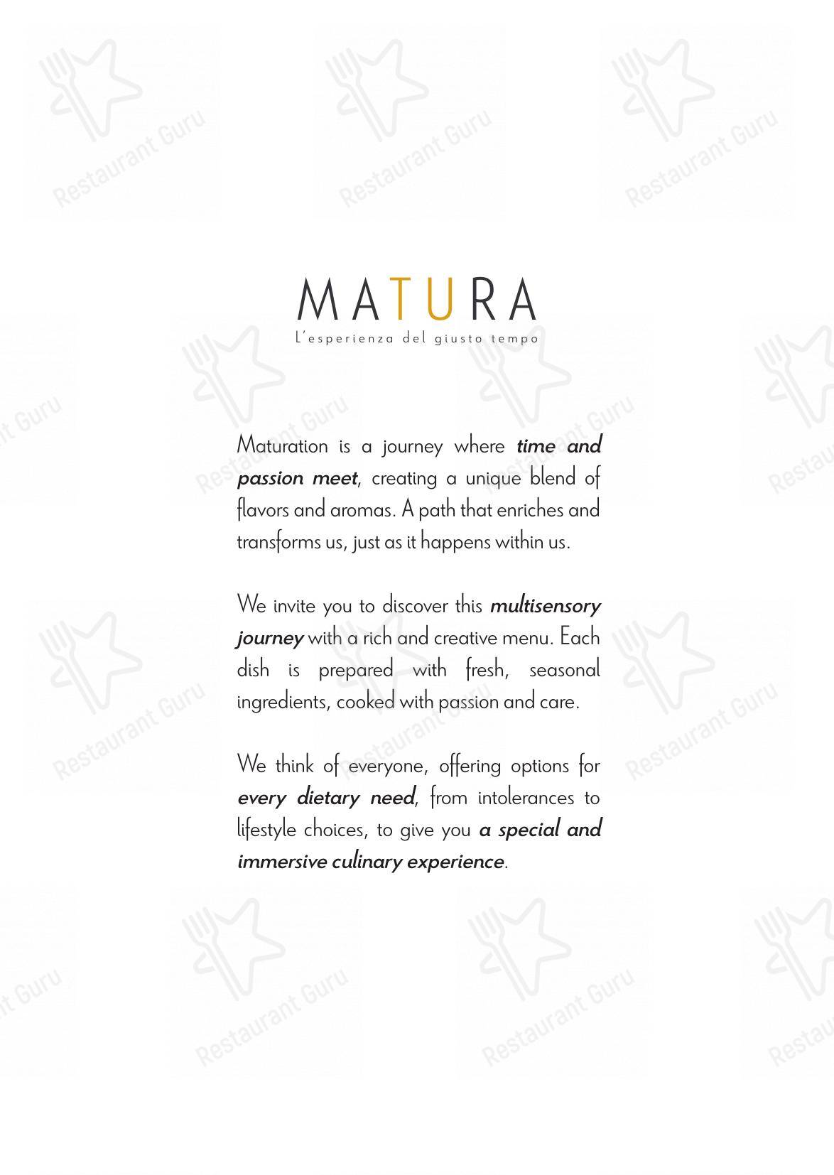 Menu per Ristorante Matura ristorante